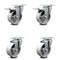 Service Caster 4 Inch Semi Steel Wheel Swivel Top Plate Caster Total Lock Brakes SCC, 2PK SCC-TTL20S414-SSS-2-S-2 - alternate 1